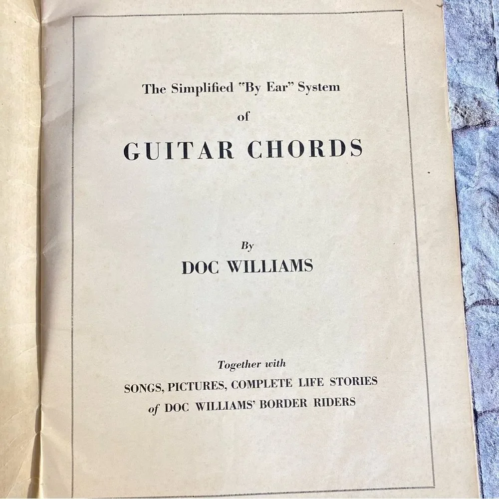 Guitar Chords Book VTG by Doc Williams Copyright 1943
